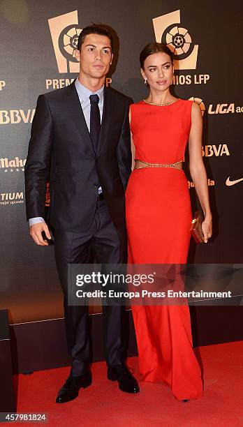 Cristiano Ronaldo and Irina Shayk attend the LFP Awards Gala 2014 on October 27, 2014 in Madrid, Spain.