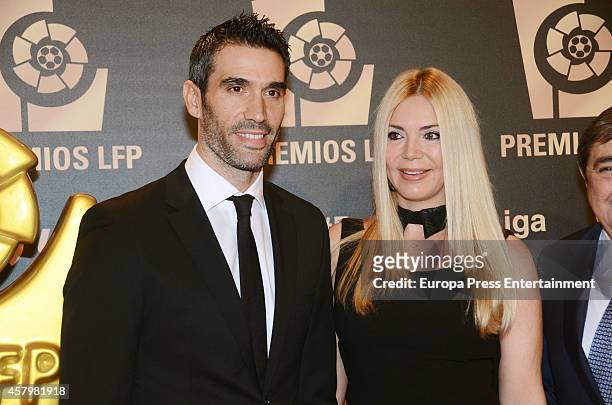 Lorenzo Sanz and Ingrid Rubio attend the LFP Awards Gala 2014 on October 27, 2014 in Madrid, Spain.