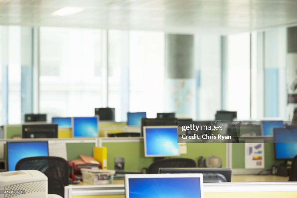 Computers in empty office