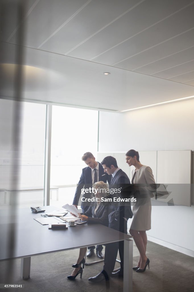 Business people talking in meeting