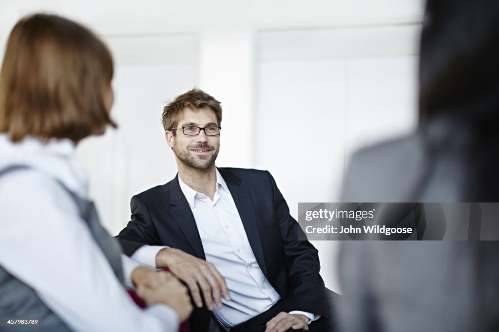 Business people talking in office