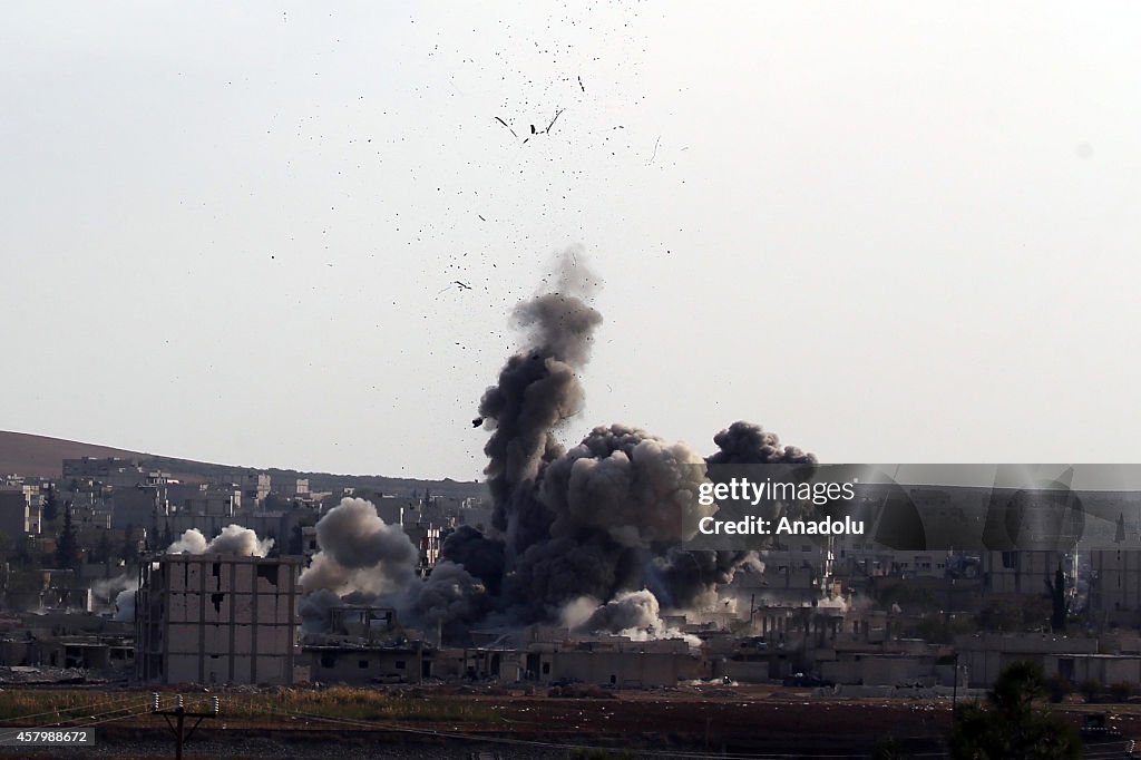 US-led coalition forces hit ISIL targets in Kobani