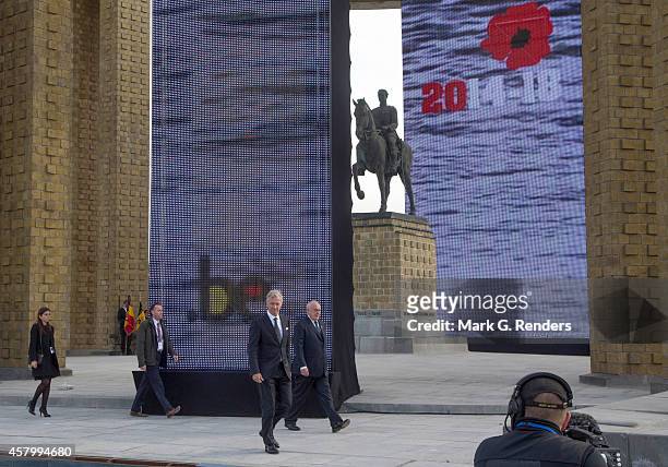 King Philippe of Belgium attends the commemoration of 100th anniversary of WWI on October 28, 2014 in Nieuwpoort, Belgium.