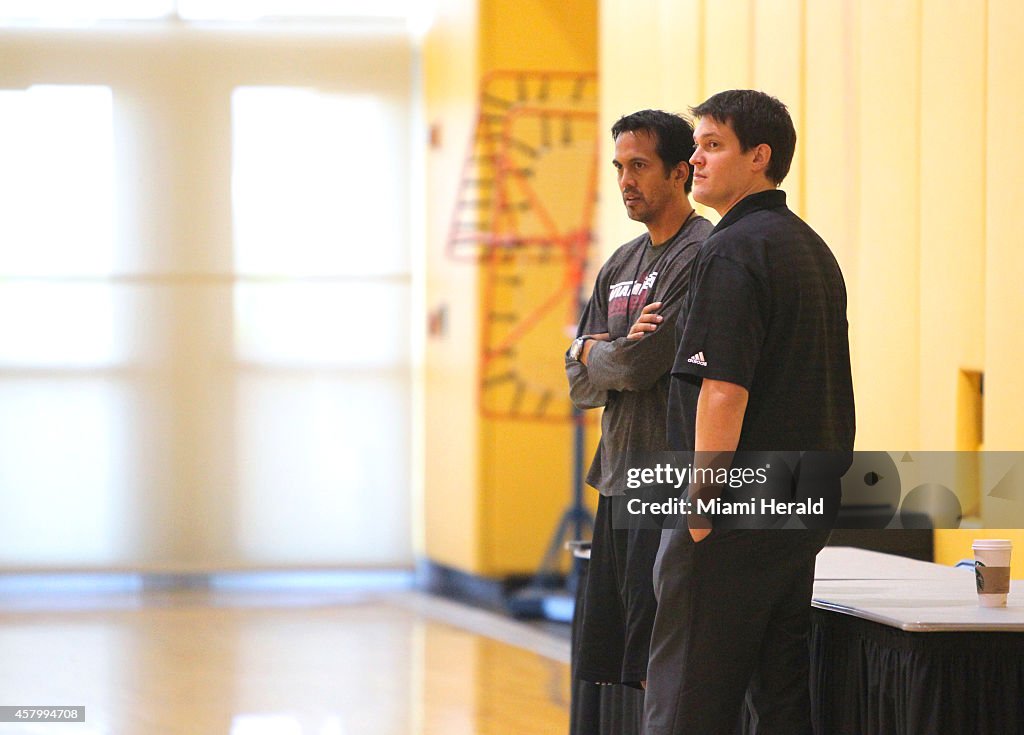 Miami Heat practice for opening game