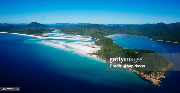 whitehaven beach - hamilton island stockfoto's en -beelden