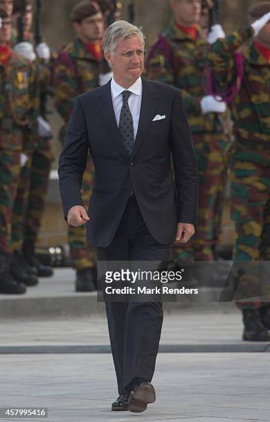 King Philippe of Belgium attends the Commemoration of 100th Anniversary of WWI marking one hundred years since the start of the first World War on...