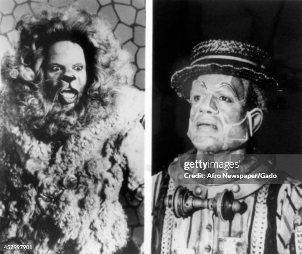 Ted Ross as the Lion and Nipsey Russell as the Tinman in The Wiz, 1978. The film also featured Diana Ross as Dorothy and Michael Jackson as the...