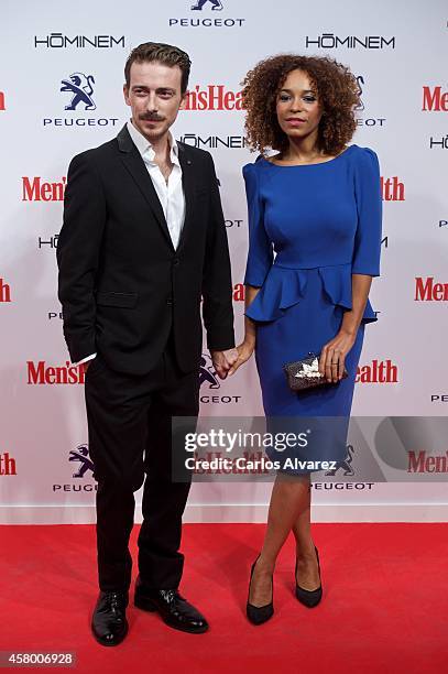Spanish actors Victor Clavijo and Montse Pla attend the Men's Health 2014 awards at the Goya Theater on October 28, 2014 in Madrid, Spain.