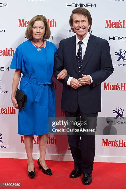 Spanish singer Raphael and wife Natalia Figueroa attend the Men's Health 2014 awards at the Goya Theater on October 28, 2014 in Madrid, Spain.