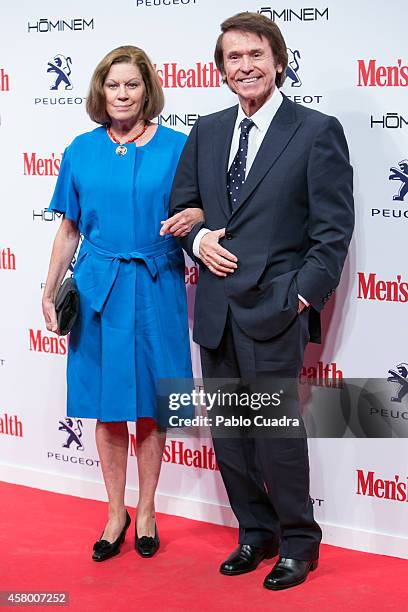 Singer Raphael and his wife Natalia Figueroa attend the Men's Health Awards Gala at Goya Theatre on October 28, 2014 in Madrid, Spain.