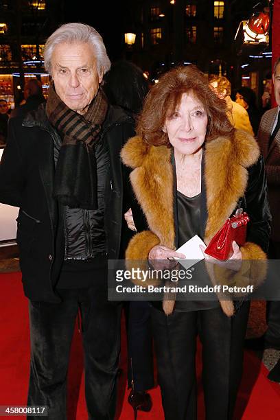 Francois Catroux and Charlotte Aillaud attend the 'Yves Saint Laurent' Paris movie Premiere at Cinema UGC Normandie on December 19, 2013 in Paris,...