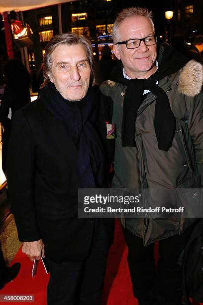 Fashion Designer Emanuel Ungaro and Thierry Fremot attend the 'Yves Saint Laurent' Paris movie Premiere at Cinema UGC Normandie on December 19, 2013...