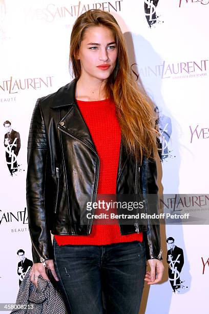 Model Solene Hebert attends the 'Yves Saint Laurent' Paris movie Premiere at Cinema UGC Normandie on December 19, 2013 in Paris, France.