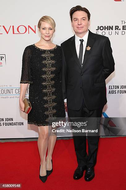 Kelly Tisdale and Mike Myers attend the Elton John AIDS Foundation's 13th Annual An Enduring Vision Benefit at Cipriani Wall Street powered by CIROC...