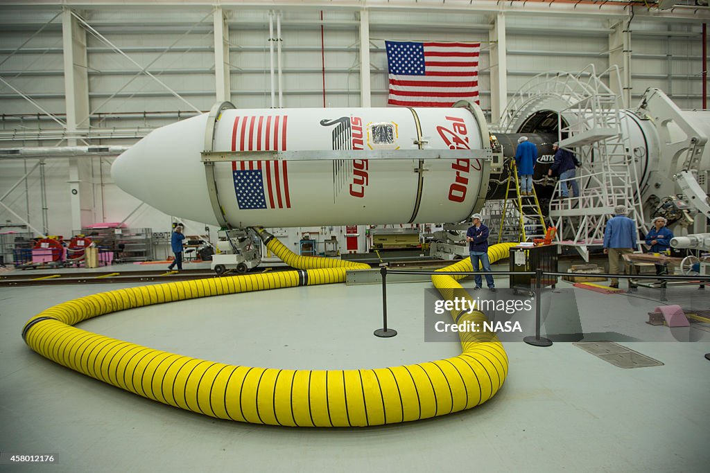 Antares Rocket Prepared For Launch To Space Station