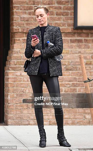 Actress Amber Valletta is seen on October 28, 2014 in New York City.