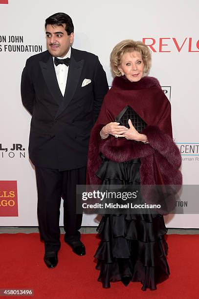 Lily Safra attends the Elton John AIDS Foundation's 13th Annual An Enduring Vision Benefit at Cipriani Wall Street on October 28, 2014 in New York...