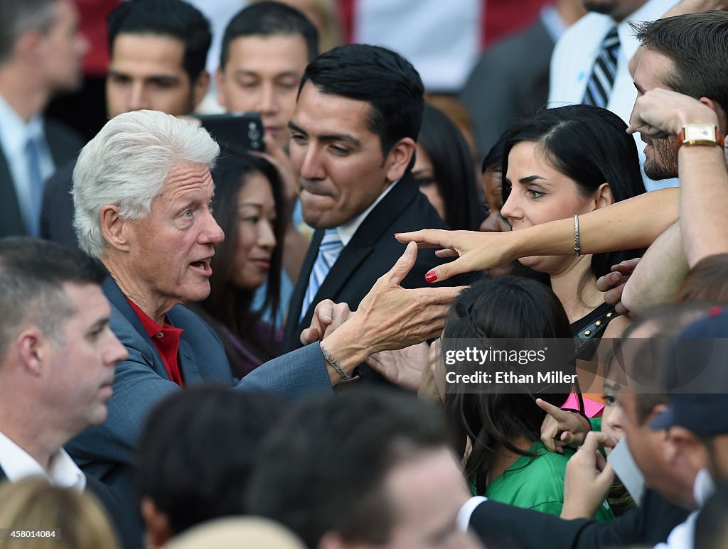 Bill Clinton Campaigns For Nevada Democrats Up For Re-Election