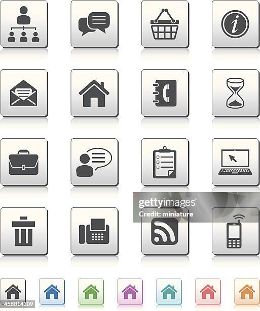 web icons - black envelope stock illustrations