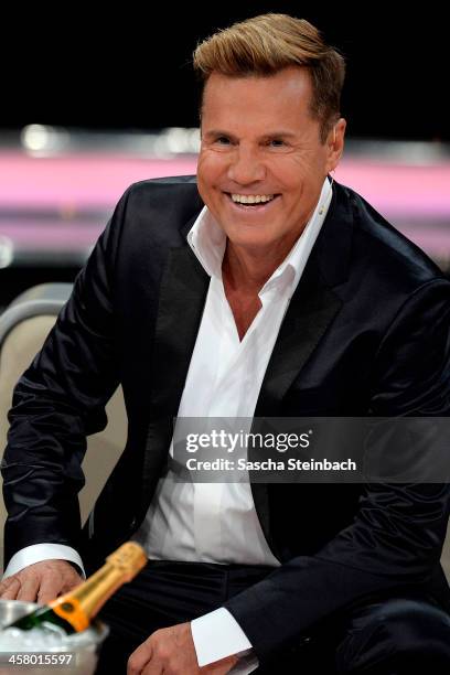 Music producer Dieter Bohlen looks on during the taping of the anniversary show '30 Jahre RTL - Die grosse Jubilaeumsshow mit Thomas Gottschalk' on...