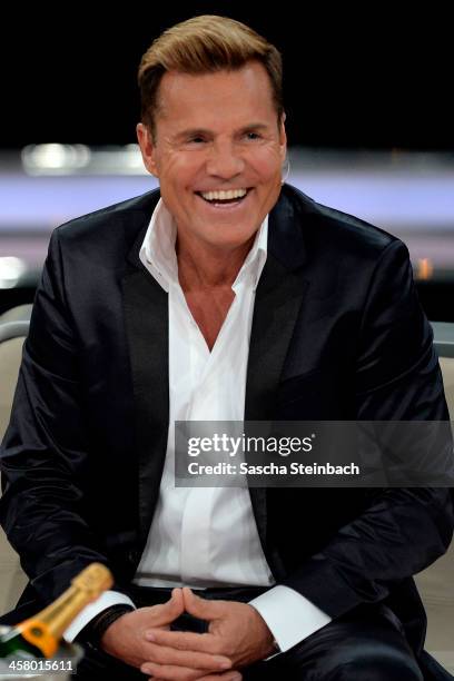Music producer Dieter Bohlen looks on during the taping of the anniversary show '30 Jahre RTL - Die grosse Jubilaeumsshow mit Thomas Gottschalk' on...