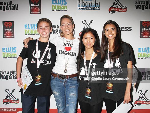 Cat Greenleaf poses with the Junior Council at the 2nd Annual Black, White, & Red Gala To Benefit Rock & Rawhide at iHeartRadio Theater on October...