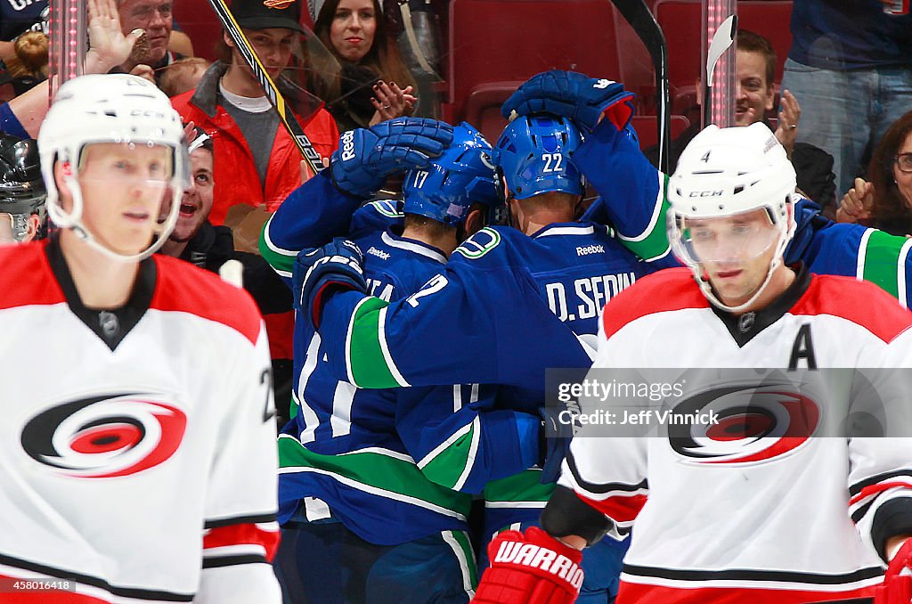 Carolina Hurricanes v Vancouver Canucks