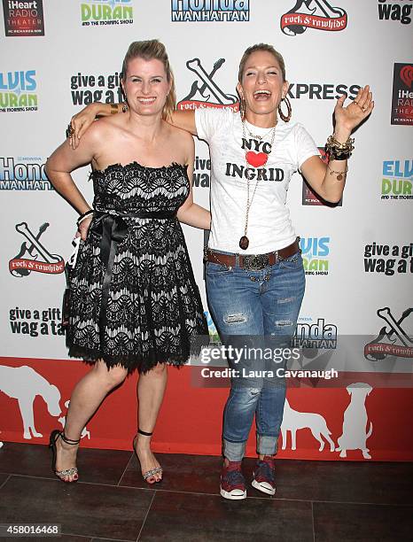Kylie Edmond and Cat Greenleaf attend the 2nd Annual Black, White, & Red Gala To Benefit Rock & Rawhide at iHeartRadio Theater on October 28, 2014 in...