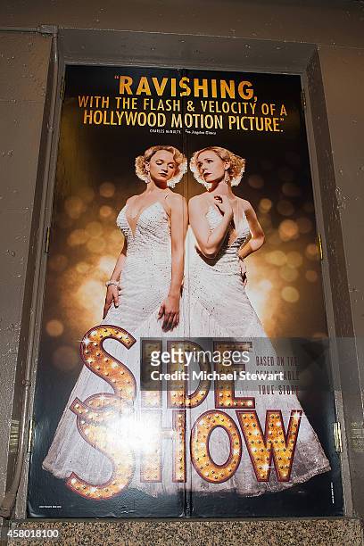 General view of atmosphere at the 'Side Show' broadway preview at St James Theater on October 28, 2014 in New York City.