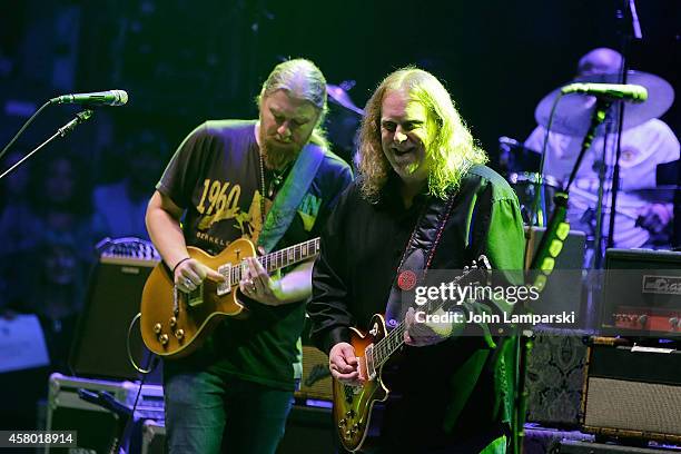 Derek Trucks and Warren Haynes of the Allman Brothers Band In Concert at The Beacon Theatre on October 28, 2014 in New York City.