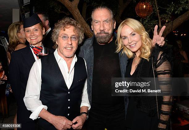 Musician Roger Daltrey, John Paul DeJoria and Eloise Broady attend the Teen Cancer America Fundraiser hosted by Darren Strowger, Roger Daltrey and...