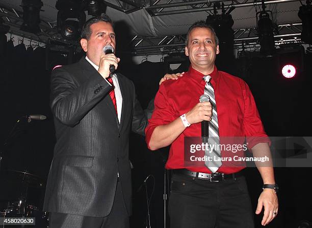 Skeery Jones and Joe Gatto attend the 2nd Annual Black, White, & Red Gala To Benefit Rock & Rawhide at iHeartRadio Theater on October 28, 2014 in New...