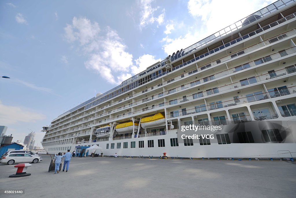 World's Largest Luxury Cruise Arrives In Shanghai