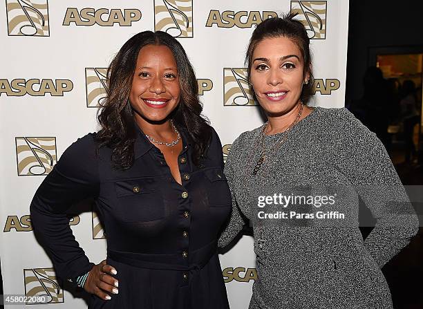 Omara S. Harris and Jennifer Goicoechea attend the ASCAP Rhythm And Soul Presents Women Behind The Music Atlanta Edition at Negril Village on October...