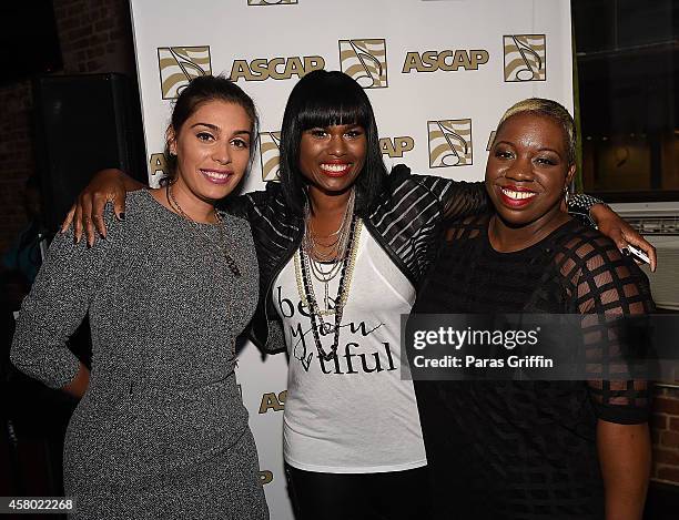 Jennifer Goicoechea, Crystal Nicole, and Joncier Rienecker attend the ASCAP Rhythm And Soul Presents Women Behind The Music Atlanta Edition at Negril...