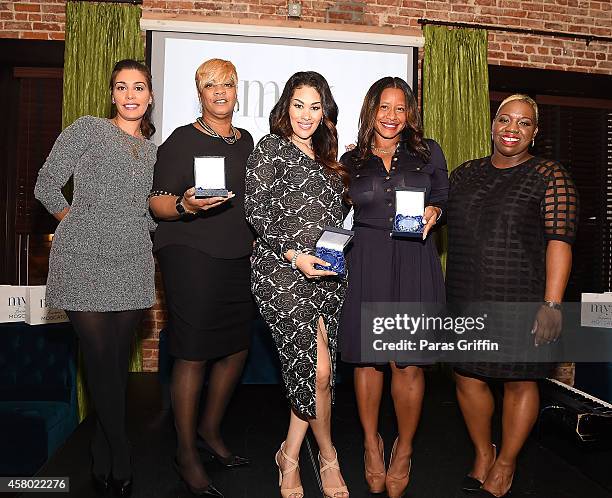 Jennifer Goicoechea, Deb Antney, Keke Wyatt, Omara S. Harris and Joncier Rienecke onstage the ASCAP Rhythm And Soul Presents Women Behind The Music...