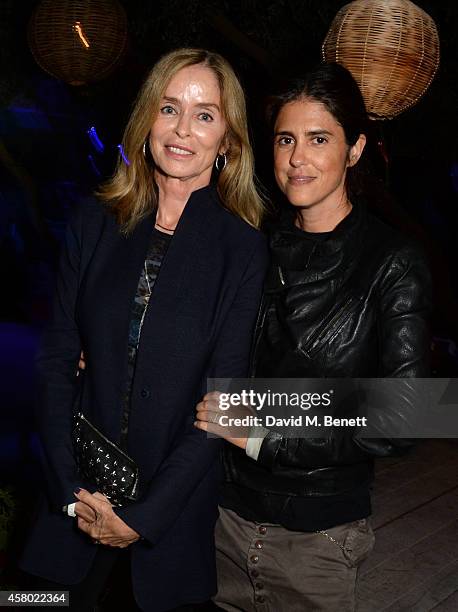Barbara Bach and Francesca Gregorini attend the Teen Cancer America Fundraiser hosted by Darren Strowger, Roger Daltrey and Rebecca Rothstein on...