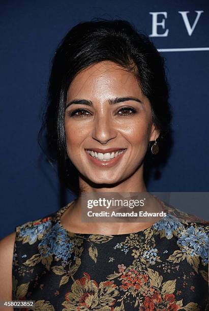 Actress Aarti Mann arrives at the Los Angeles premiere of "The Theory Of Everything" at the AMPAS Samuel Goldwyn Theater on October 28, 2014 in...