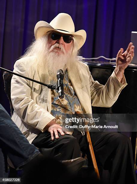 Musician Leon Russell speaks at An Evening With Leon Russell at The GRAMMY Museum on October 28, 2014 in Los Angeles, California.