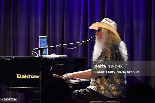 Musician Leon Russell performs at An Evening With Leon Russell at The GRAMMY Museum on October 28, 2014 in Los Angeles, California.