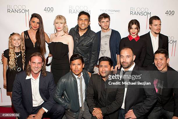 The cast and crew of "Blood Ransom" Emily Skinner, Natalina Maggio, Jasmin Kuhn, Francis dela Torre, Anne Curtis, Caleb Hunt, Sven Holmberg,...