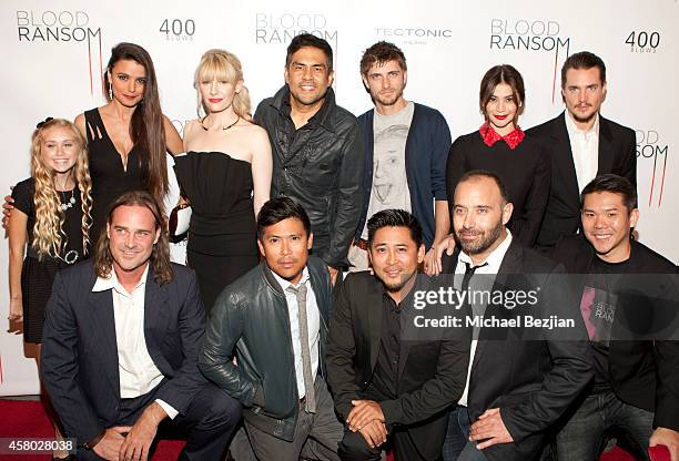 The cast and crew of "Blood Ransom" Emily Skinner, Natalina Maggio, Jasmin Kuhn, Francis dela Torre, Anne Curtis, Caleb Hunt, Sven Holmberg,...