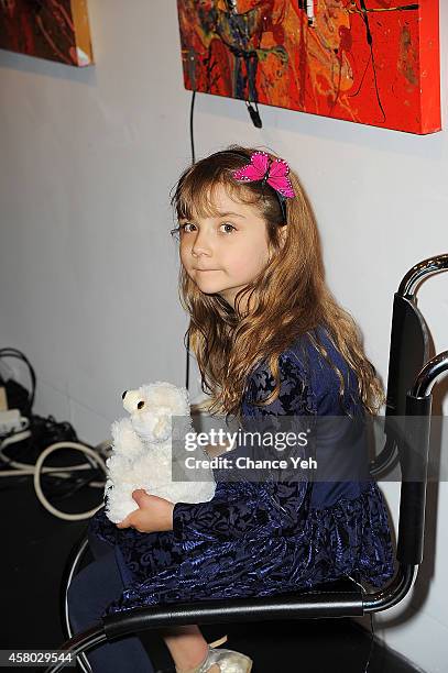 Artist Aelita Andre attends Aelita Andre Exhibit Opening Night at Gallery 151 on October 28, 2014 in New York City.