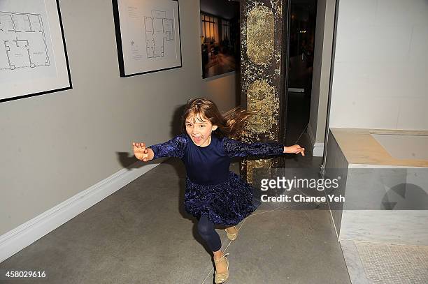 Artist Aelita Andre attends Aelita Andre Exhibit Opening Night at Gallery 151 on October 28, 2014 in New York City.