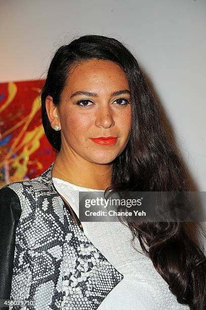 Designer Joy Cioci attends Aelita Andre Exhibit Opening Night at Gallery 151 on October 28, 2014 in New York City.