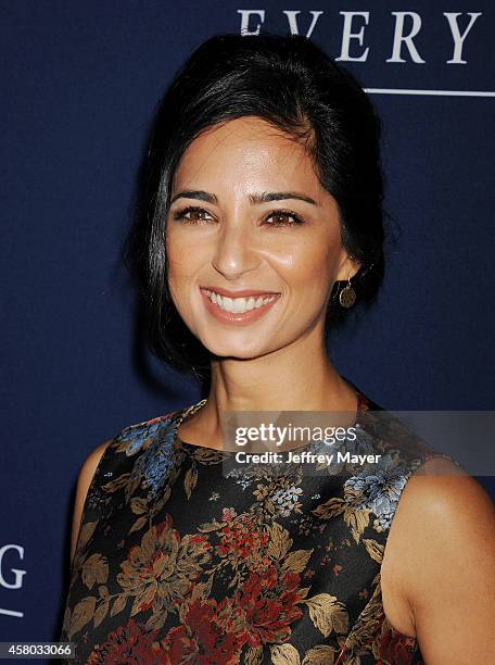 Actress Aarti Mann arrives at the Los Angeles premiere of 'The Theory Of Everything' at the AMPAS Samuel Goldwyn Theater on October 28, 2014 in...