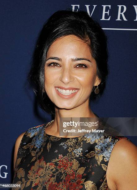 Actress Aarti Mann arrives at the Los Angeles premiere of 'The Theory Of Everything' at the AMPAS Samuel Goldwyn Theater on October 28, 2014 in...