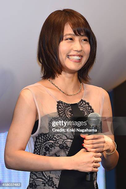 Actress Kasumi Arimura attends the world premiere of "The Nutcracker" during the 27th Tokyo International Film Festival at Roppongi Hills on October...