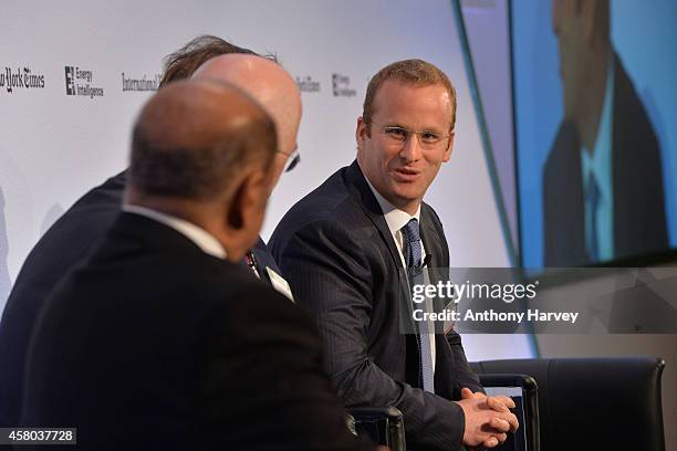 Pierre Andurand from Andurand Capital, appears on stage on Day 1 at the International New York Times/Energy Intelligence Oil & Money Conference at...