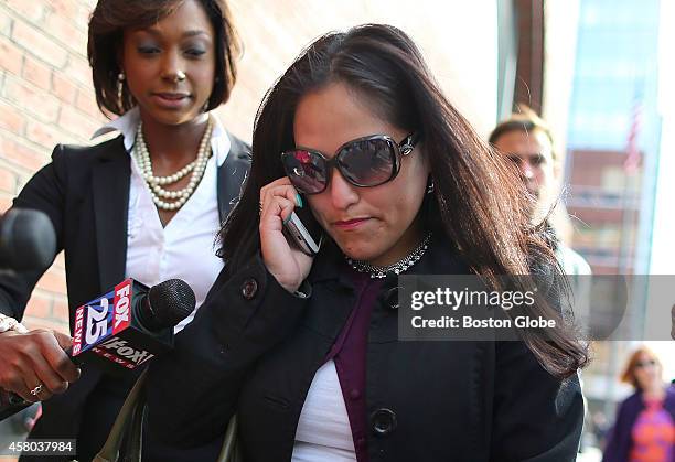 Juror leaves Moakley Federal Court in Boston after a guilty verdict was given to Robel Phillipos, a friend of the Boston Marathon bomber. After 35...